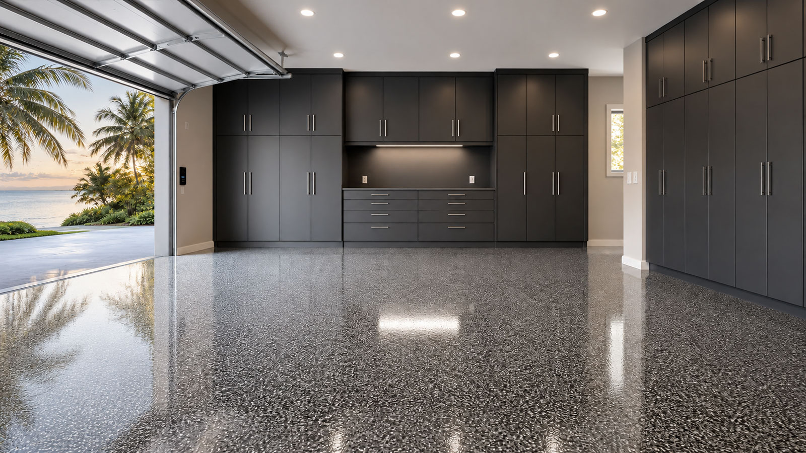 Central Florida residential garage and coating service area